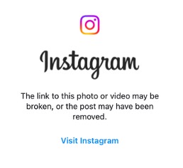 A placeholder Instagram screen with the Instagram logo at the top.